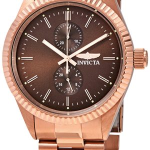 Invicta Herrklocka 29435 Specialty Brun/Roséguldstonat stål Ø43 mm