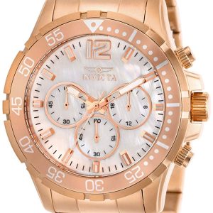 Invicta Herrklocka 29461 Pro Diver Vit/Roséguldstonat stål Ø45 mm