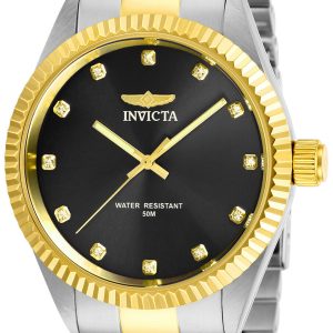 Invicta Herrklocka 29503 Specialty Svart/Gulguldtonat stål Ø43 mm