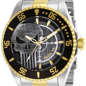 Invicta Herrklocka 29695 Marvel Grå/Gulguldtonat stål Ø44 mm