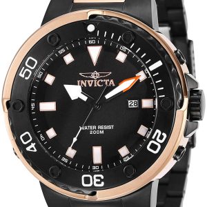 Invicta Herrklocka 29715 Pro Diver Svart/Roséguldstonat stål Ø49 mm