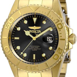 Invicta Herrklocka 29946 Pro Diver Svart/Gulguldtonat stål Ø43 mm