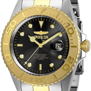 Invicta Herrklocka 29948 Pro Diver Svart/Gulguldtonat stål Ø43 mm