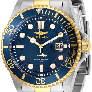 Invicta Herrklocka 30021 Pro Diver Blå/Gulguldtonat stål Ø43 mm