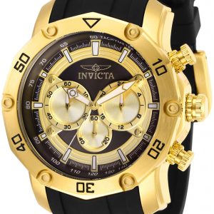 Invicta Herrklocka 30029 Svart/Gulguldtonat stål Ø50 mm