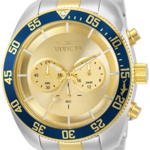 Invicta Herrklocka 30057 Gulguldstonad/Gulguldtonat stål Ø48 mm