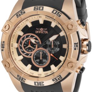 Invicta Herrklocka 30109 Speedway Svart/Roséguldstonat stål Ø52 mm