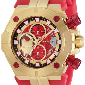 Invicta Herrklocka 30315 Marvel Röd/Gulguldtonat stål Ø52 mm