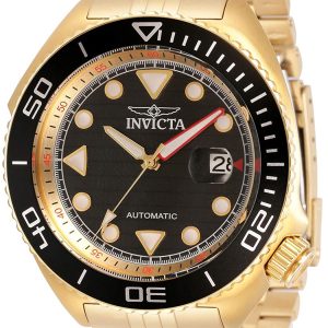 Invicta Herrklocka 30421 Svart/Gulguldtonat stål Ø47 mm