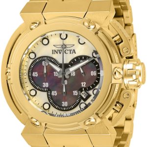 Invicta Herrklocka 30459 Vit/Gulguldtonat stål Ø46 mm