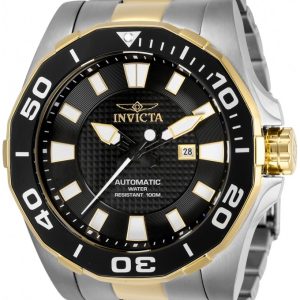 Invicta Herrklocka 30512 Svart/Gulguldtonat stål Ø53 mm