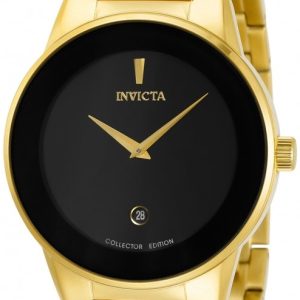 Invicta Herrklocka 30536 Svart/Gulguldtonat stål Ø40 mm