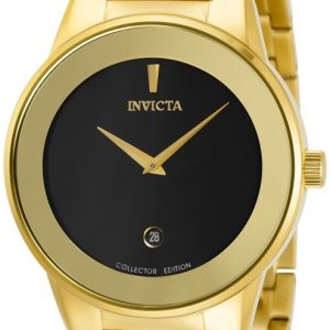 Invicta Herrklocka 30537 Svart/Gulguldtonat stål Ø40 mm