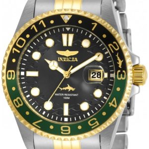 Invicta Herrklocka 30625 Svart/Gulguldtonat stål Ø43 mm