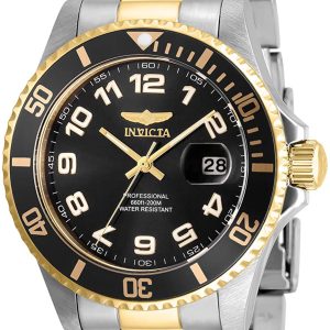 Invicta Herrklocka 30693 Pro Diver Svart/Gulguldtonat stål Ø40 mm