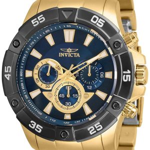 Invicta Herrklocka 30755 Pro Diver Blå/Gulguldtonat stål Ø48 mm