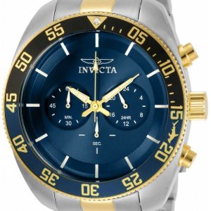 Invicta Herrklocka 30800 Blå/Gulguldtonat stål Ø48 mm