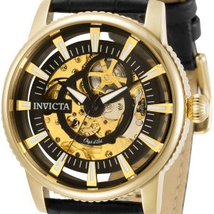 Invicta Herrklocka 30923 Objet D Art Svart/Läder Ø42 mm