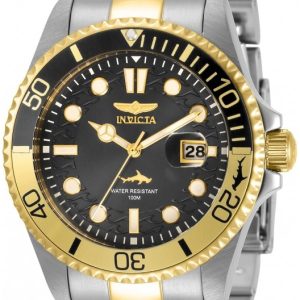 Invicta Herrklocka 30944 Svart/Gulguldtonat stål Ø43 mm