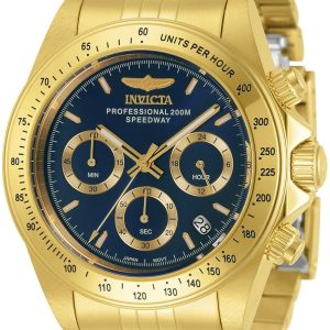 Invicta Herrklocka 30999 Speedway Blå/Gulguldtonat stål Ø39.5 mm