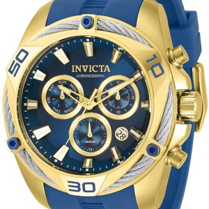 Invicta Herrklocka 31317 Bolt Blå/Gulguldtonat stål Ø50 mm