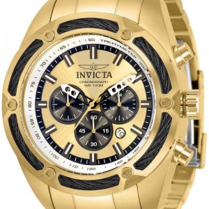 Invicta Herrklocka 31439 Flerfärgad/Gulguldtonat stål Ø52 mm