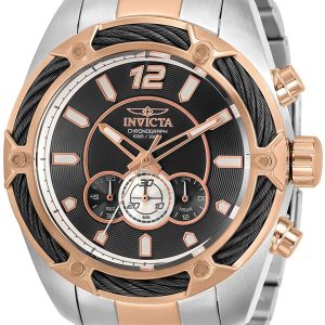 Invicta Herrklocka 31472 Bolt Svart/Roséguldstonat stål Ø52 mm