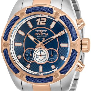 Invicta Herrklocka 31474 Bolt Blå/Roséguldstonat stål Ø52 mm