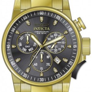 Invicta Herrklocka 31638 I-Force Grå/Gulguldtonat stål Ø46 mm