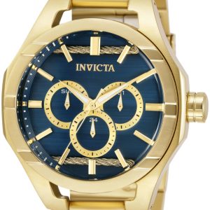 Invicta Herrklocka 31830 Blå/Gulguldtonat stål Ø48 mm