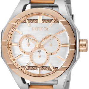 Invicta Herrklocka 31833 Silverfärgad/Roséguldstonat stål Ø48 mm