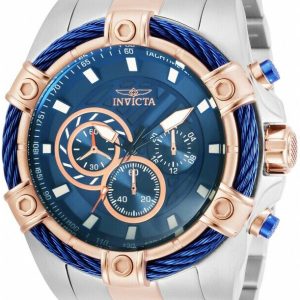 Invicta Herrklocka 32312 Blå/Roséguldstonat stål Ø52 mm