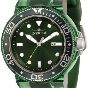 Invicta Herrklocka 32332 Grön/Gummi Ø51.5 mm