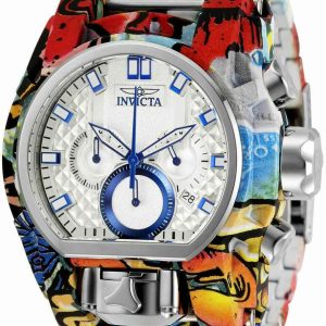 Invicta Herrklocka 32417 Bolt Vit/Stål Ø52 mm