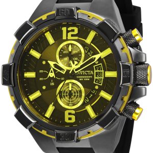 Invicta Herrklocka 33061 Aviator Svart/Gummi Ø50.5 mm