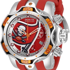 Invicta Herrklocka 33088 Nfl Röd/Gummi Ø52.5 mm