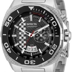 Invicta Herrklocka 33194 Svart/Kolfiber Ø51 mm