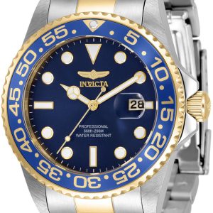 Invicta Herrklocka 33254 Pro Diver Blå/Gulguldtonat stål Ø42 mm