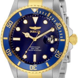 Invicta Herrklocka 33268 Pro Diver Blå/Gulguldtonat stål Ø42 mm