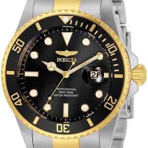 Invicta Herrklocka 33269 Pro Diver Svart/Gulguldtonat stål Ø42 mm