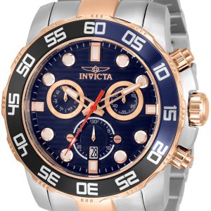 Invicta Herrklocka 33301 Pro Diver Blå/Roséguldstonat stål Ø50 mm