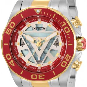 Invicta Herrklocka 33368 Silverfärgad/Gulguldtonat stål Ø48 mm