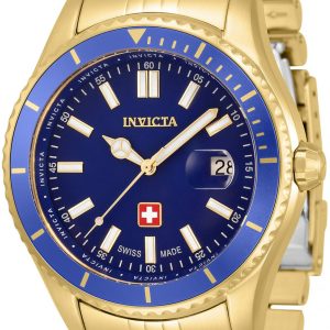 Invicta Herrklocka 33432 Pro Diver Blå/Gulguldtonat stål Ø44 mm