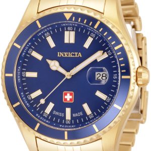 Invicta Herrklocka 33440 Pro Diver Blå/Gulguldtonat stål Ø46 mm