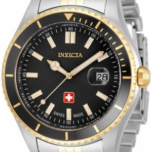 Invicta Herrklocka 33441 Pro Diver Svart/Gulguldtonat stål Ø46 mm