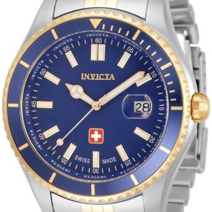 Invicta Herrklocka 33442 Pro Diver Blå/Gulguldtonat stål Ø46 mm