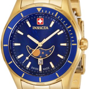 Invicta Herrklocka 33465 Pro Diver Blå/Gulguldtonat stål Ø44 mm