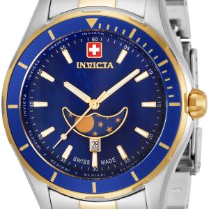 Invicta Herrklocka 33467 Pro Diver Blå/Gulguldtonat stål Ø44 mm