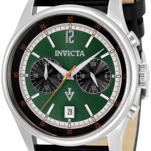 Invicta Herrklocka 33506 Vintage Grön/Läder Ø44 mm