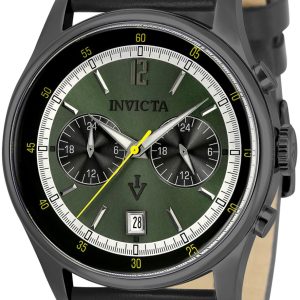 Invicta Herrklocka 33509 Vintage Grön/Läder Ø44 mm